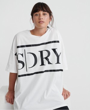 Superdry Edit Oversized Női Pólók Krém | SUEQJ9270